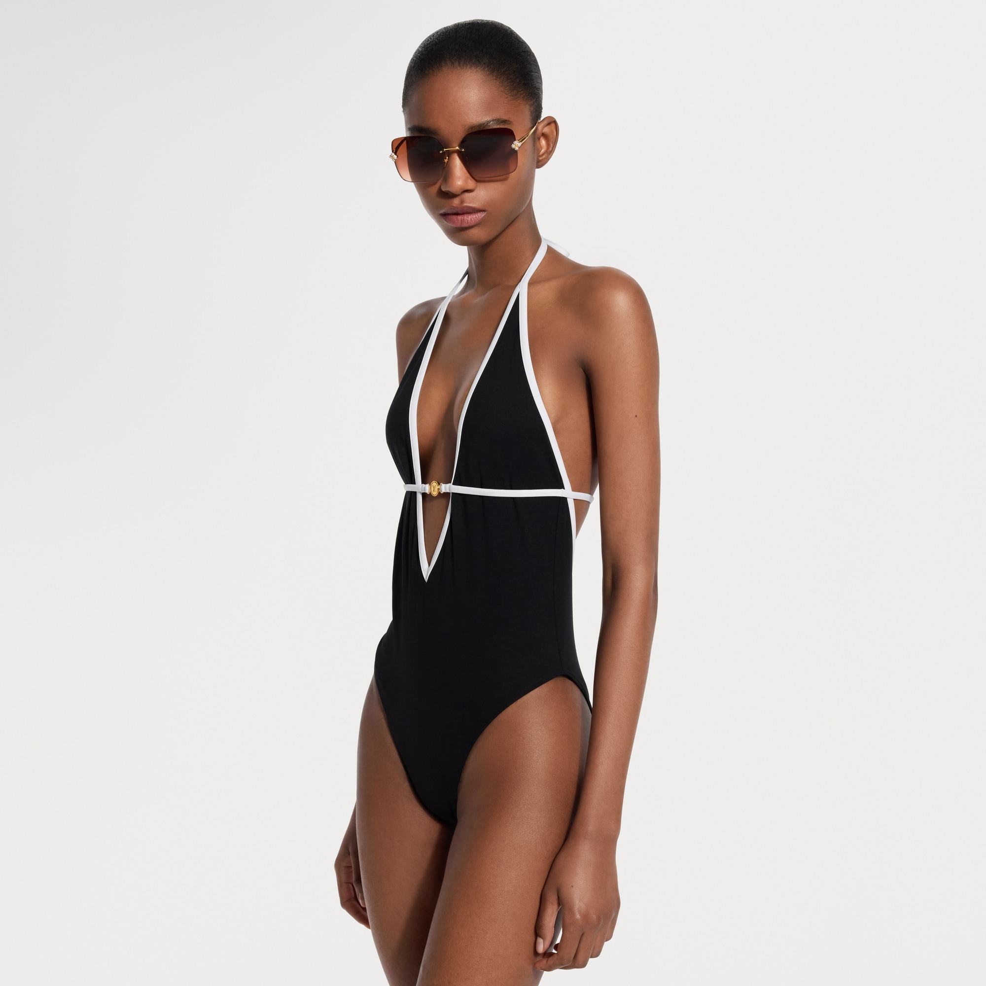 Graphic Trim V-Neck Swimsuit - Ready-to-Wear | LOUIS VUITTON
